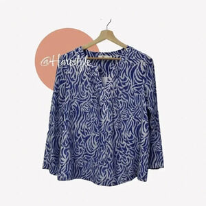 Vineyard vines beach vibe print blouse medium